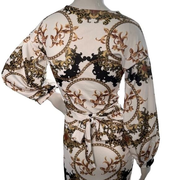 Boohoo Chain Print Midi Bodycon Dress 6 - Picture 13 of 16